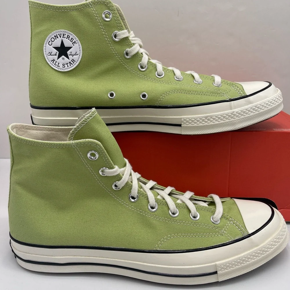 Converse Men’s A04585C CHUCK 70 HI VITALITY GREEN/EGRET/BLCK High Tops Sneakers